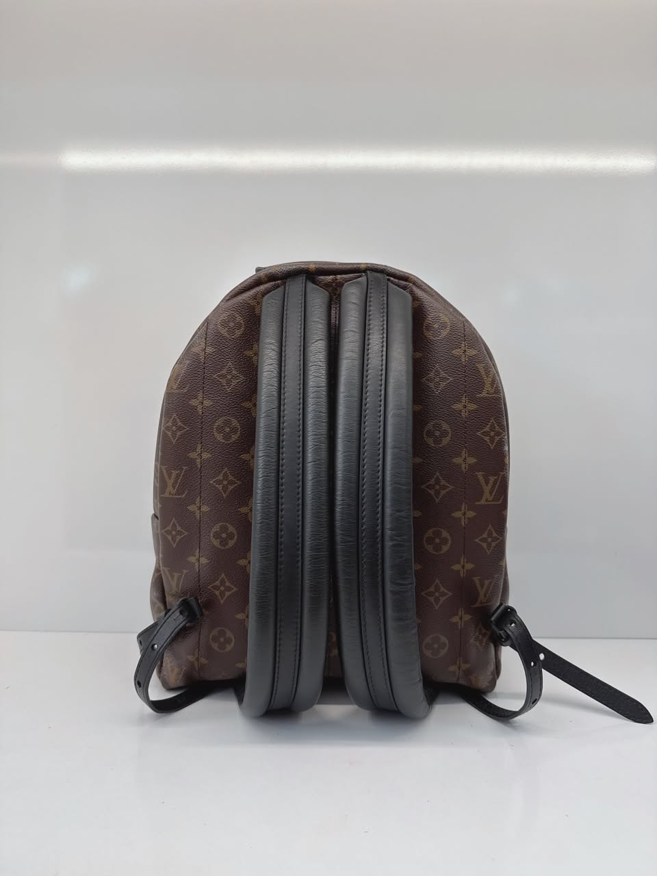 BROWN BLACK MONOGRAM CANVAS PALM SPRING MM BACKPACK