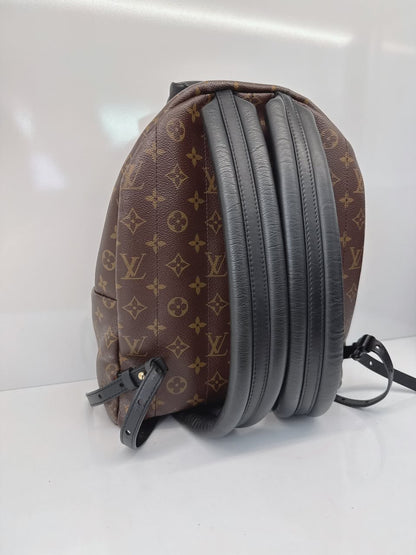 BROWN BLACK MONOGRAM CANVAS PALM SPRING MM BACKPACK