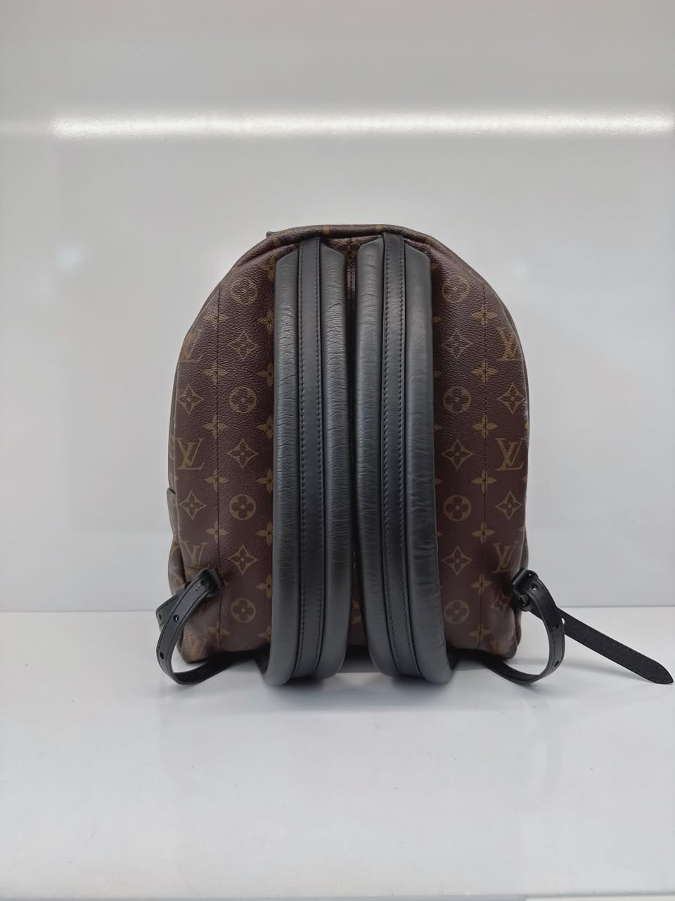 BROWN BLACK MONOGRAM CANVAS PALM SPRING MM BACKPACK
