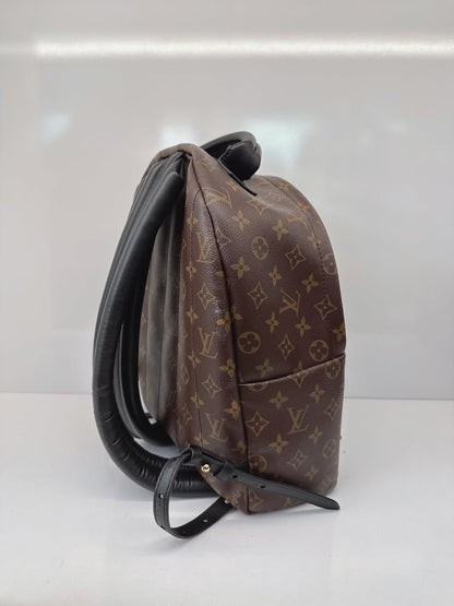 BROWN BLACK MONOGRAM CANVAS PALM SPRING MM BACKPACK