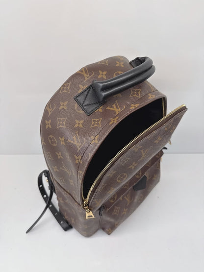 BROWN BLACK MONOGRAM CANVAS PALM SPRING MM BACKPACK
