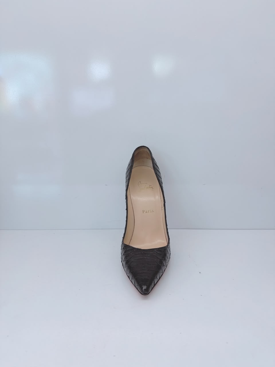BLACK PYTHON LEATHER SO KATE PUMPS 39