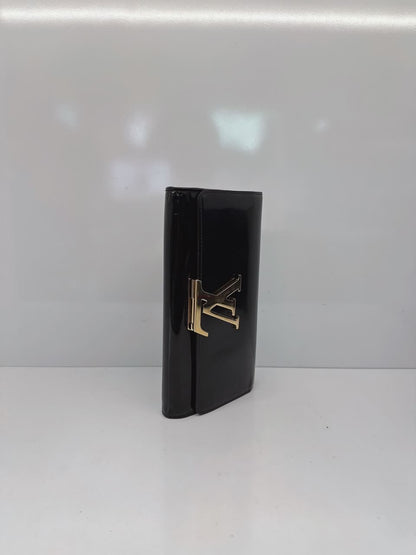 BLACK VERNIS LOUISE CLUTCH