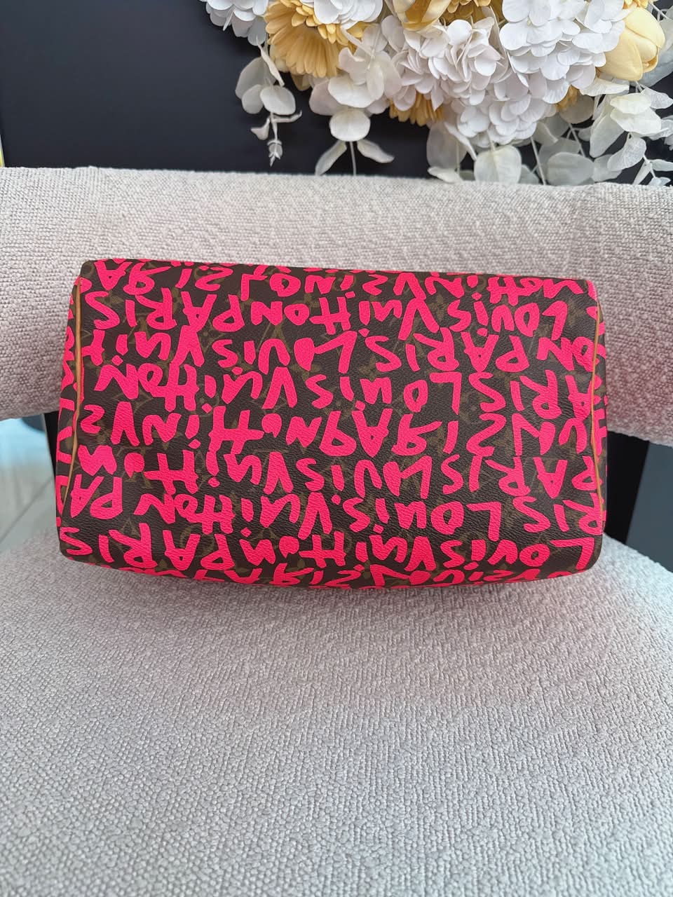 PINK GRAFFITI MONOGRAM CANVAS STEPHEN SPROUSE SPEEDY 30