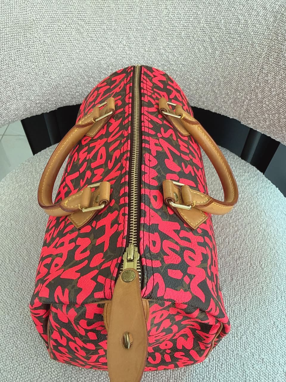 PINK GRAFFITI MONOGRAM CANVAS STEPHEN SPROUSE SPEEDY 30