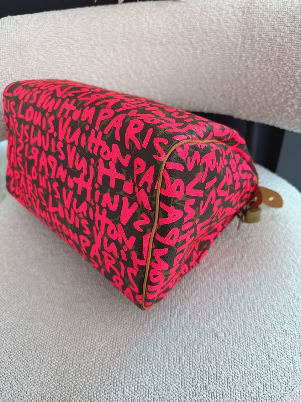 PINK GRAFFITI MONOGRAM CANVAS STEPHEN SPROUSE SPEEDY 30