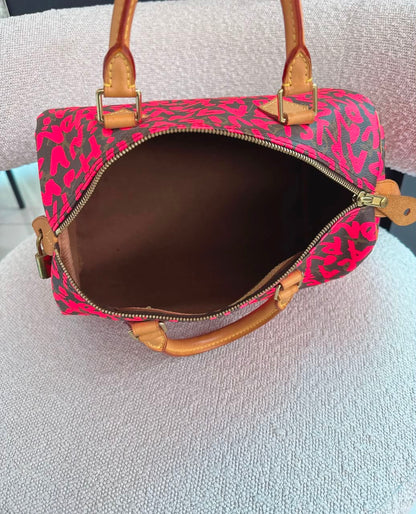 PINK GRAFFITI MONOGRAM CANVAS STEPHEN SPROUSE SPEEDY 30