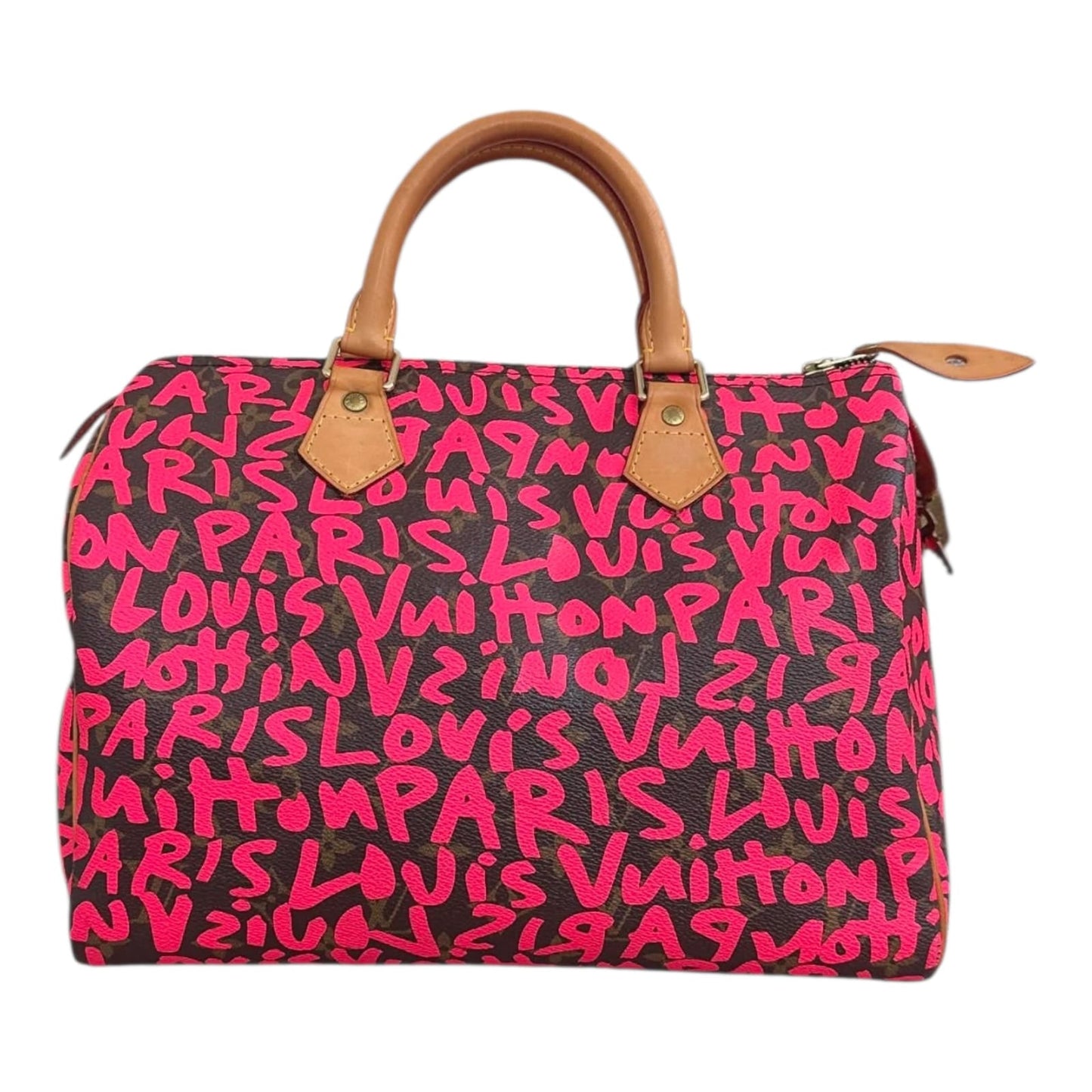 PINK GRAFFITI MONOGRAM CANVAS STEPHEN SPROUSE SPEEDY 30