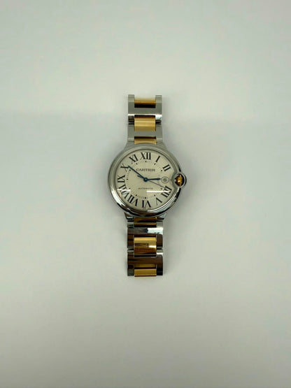 18K YELLOW GOLD AND STAINLESS STEEL BALLON BLEU WRISTWATCH 42MM