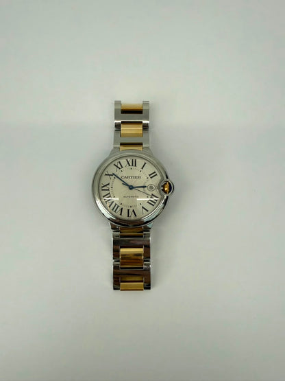 18K YELLOW GOLD AND STAINLESS STEEL BALLON BLEU WRISTWATCH 42MM