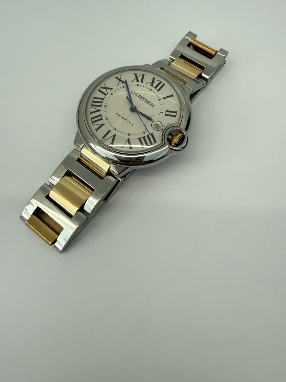 18K YELLOW GOLD AND STAINLESS STEEL BALLON BLEU WRISTWATCH 42MM