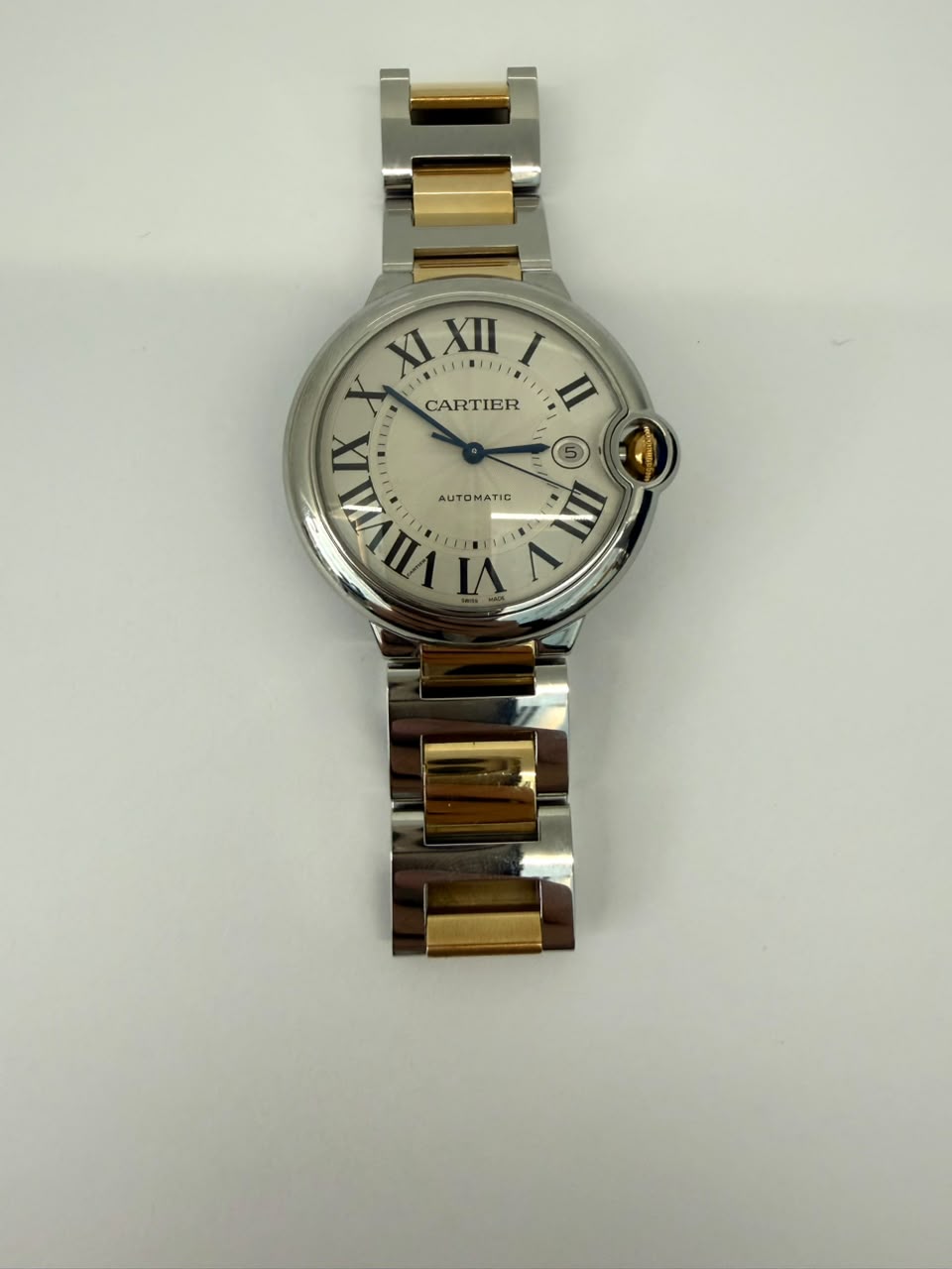 18K YELLOW GOLD AND STAINLESS STEEL BALLON BLEU WRISTWATCH 42MM