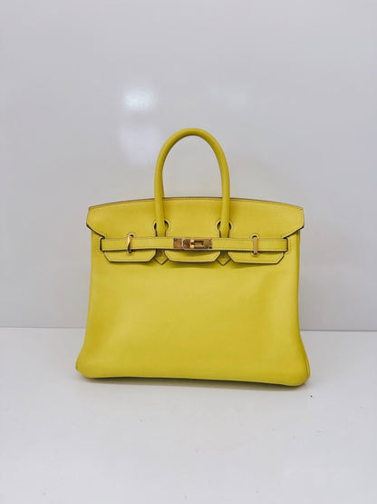 BIRKIN 25 LIME SWIFT LEATHER GOLD HARDWARE