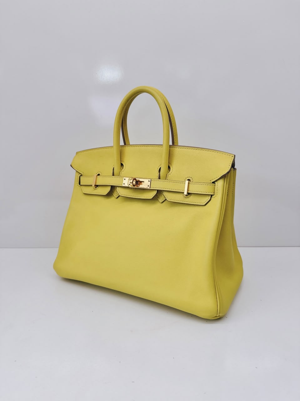 BIRKIN 25 LIME SWIFT LEATHER GOLD HARDWARE