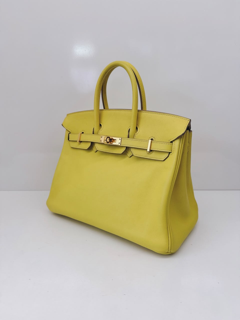 BIRKIN 25 LIME SWIFT LEATHER GOLD HARDWARE