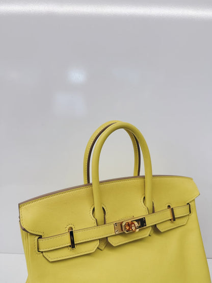BIRKIN 25 LIME SWIFT LEATHER GOLD HARDWARE