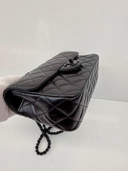 SO BLACK QUILTED CC CLASSIC SINGLE FLAP TOP HANDLE BAG