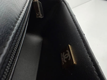 SO BLACK QUILTED CC CLASSIC SINGLE FLAP TOP HANDLE BAG