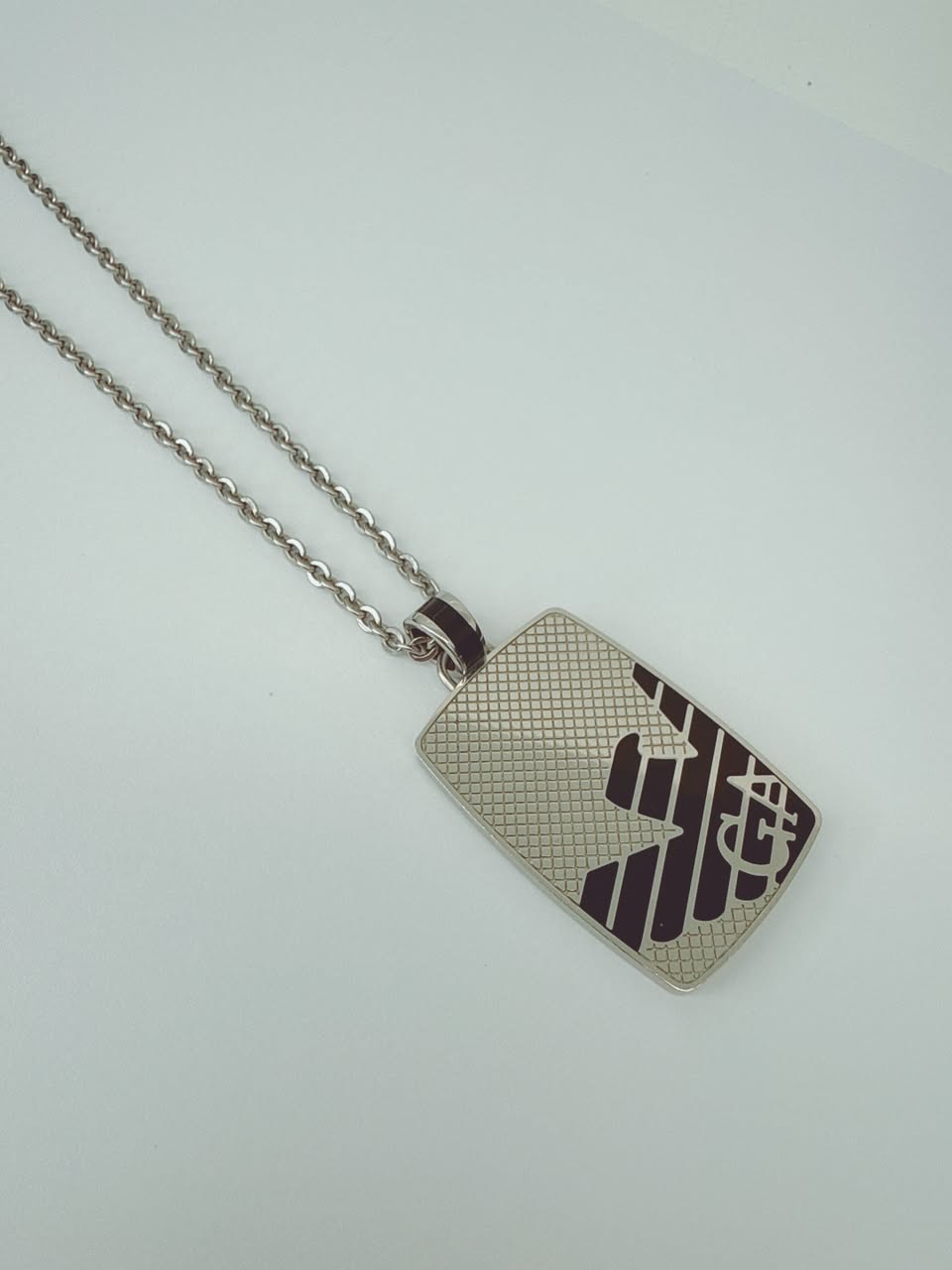 MEN'S STAINLESS STEEL PENDANT AND BRACELET SET