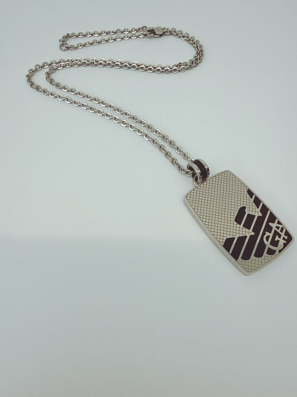 MEN'S STAINLESS STEEL PENDANT AND BRACELET SET