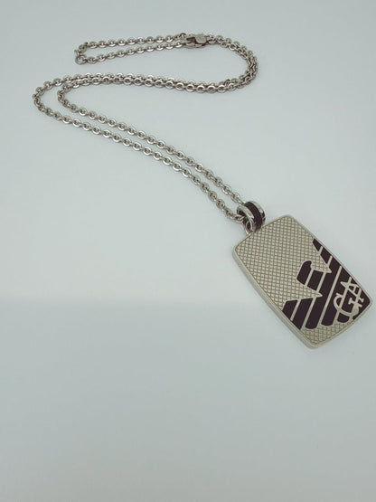 MEN'S STAINLESS STEEL PENDANT AND BRACELET SET