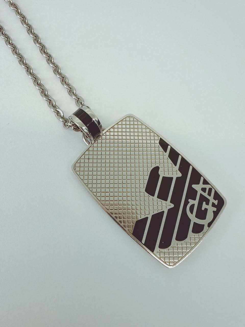 MEN'S STAINLESS STEEL PENDANT AND BRACELET SET