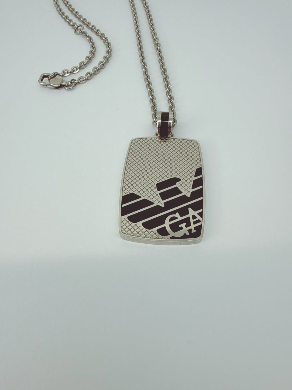 MEN'S STAINLESS STEEL PENDANT AND BRACELET SET