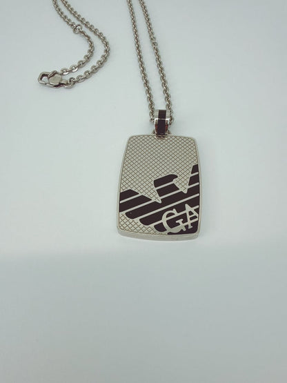 MEN'S STAINLESS STEEL PENDANT AND BRACELET SET