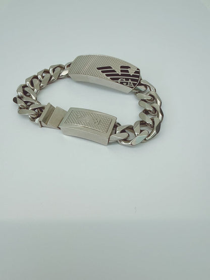 MEN'S STAINLESS STEEL PENDANT AND BRACELET SET