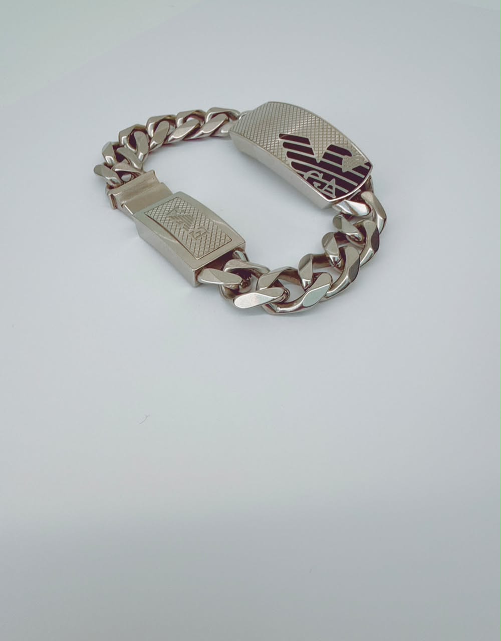 MEN'S STAINLESS STEEL PENDANT AND BRACELET SET