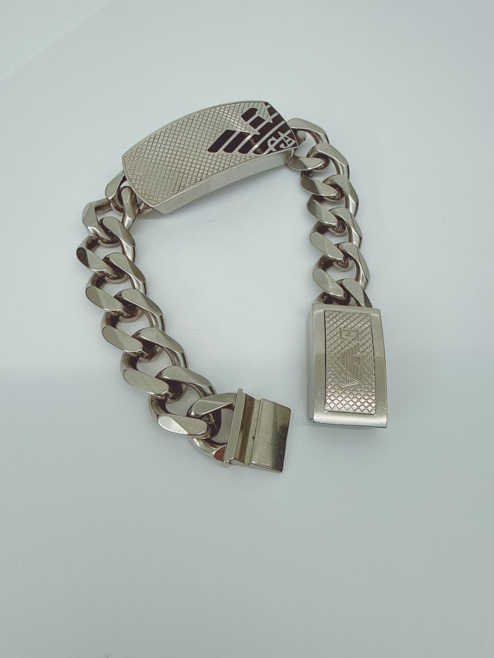 MEN'S STAINLESS STEEL PENDANT AND BRACELET SET