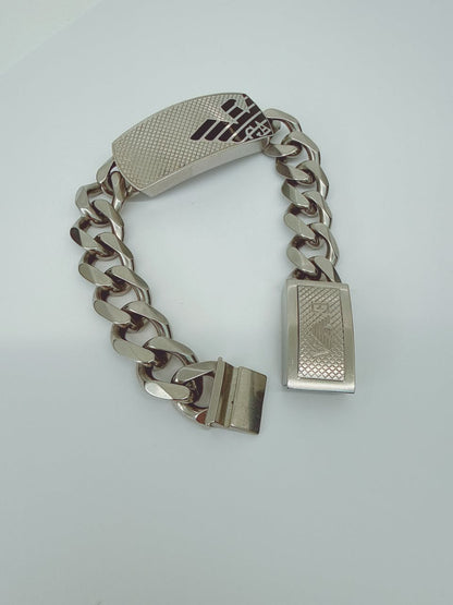 MEN'S STAINLESS STEEL PENDANT AND BRACELET SET