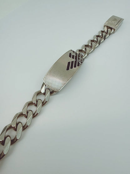 MEN'S STAINLESS STEEL PENDANT AND BRACELET SET