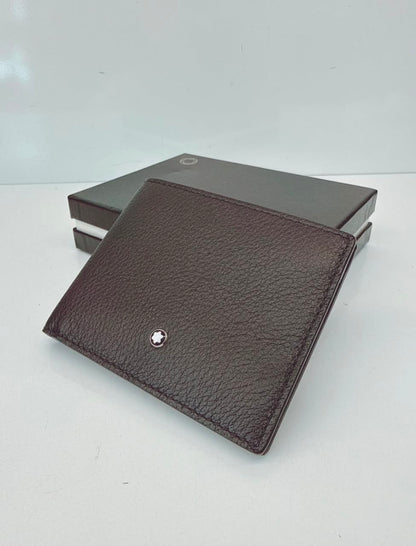 BLACK GRAIN LEATHER 6CC CLASSIC BIFOLD WALLET