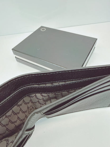 BLACK GRAIN LEATHER 6CC CLASSIC BIFOLD WALLET