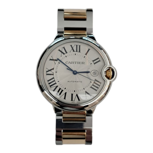 18K YELLOW GOLD AND STAINLESS STEEL BALLON BLEU WRISTWATCH 42MM