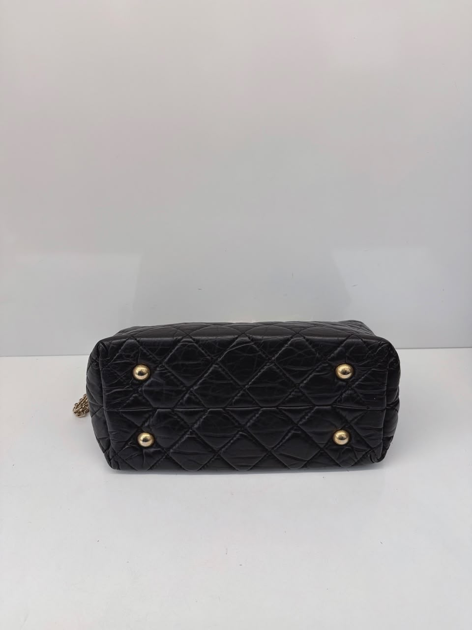 BLACK AGED CALFSKIN LEATHER 2.55 REISSUE MEDIUM TOTE BAG