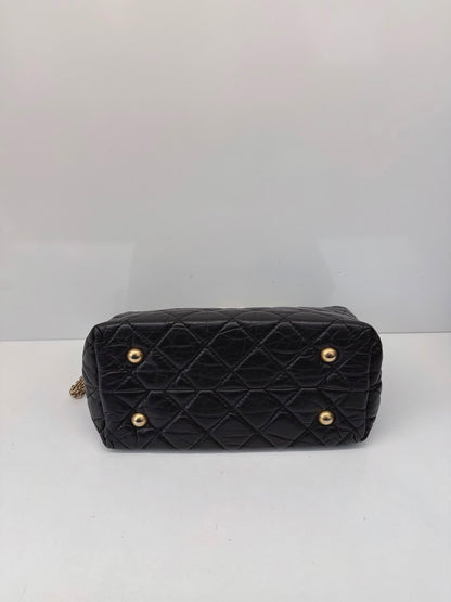 BLACK AGED CALFSKIN LEATHER 2.55 REISSUE MEDIUM TOTE BAG