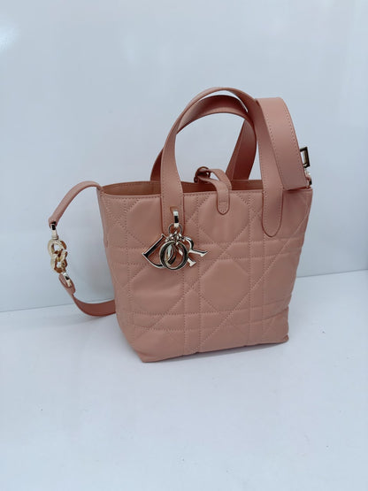 ROSE DES VENTS CALFSKIN MACROCANNAGE SMALL TOUJOURS VERTICAL TOTE