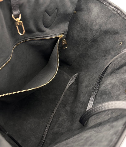 BLACK BEIGE MONOGRAM EMPREINTE LEATHER NEVERFULL MM TOTE BAG