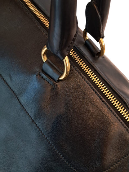 BLACK SOFT LEATHER EXTRA EXTRA LARGE TRAVEL BAG
