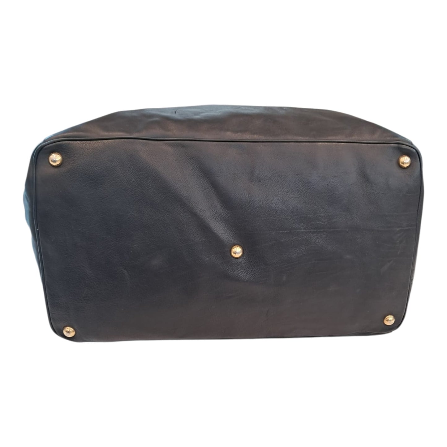 BLACK SOFT LEATHER EXTRA EXTRA LARGE TRAVEL BAG