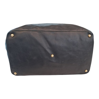 BLACK SOFT LEATHER EXTRA EXTRA LARGE TRAVEL BAG