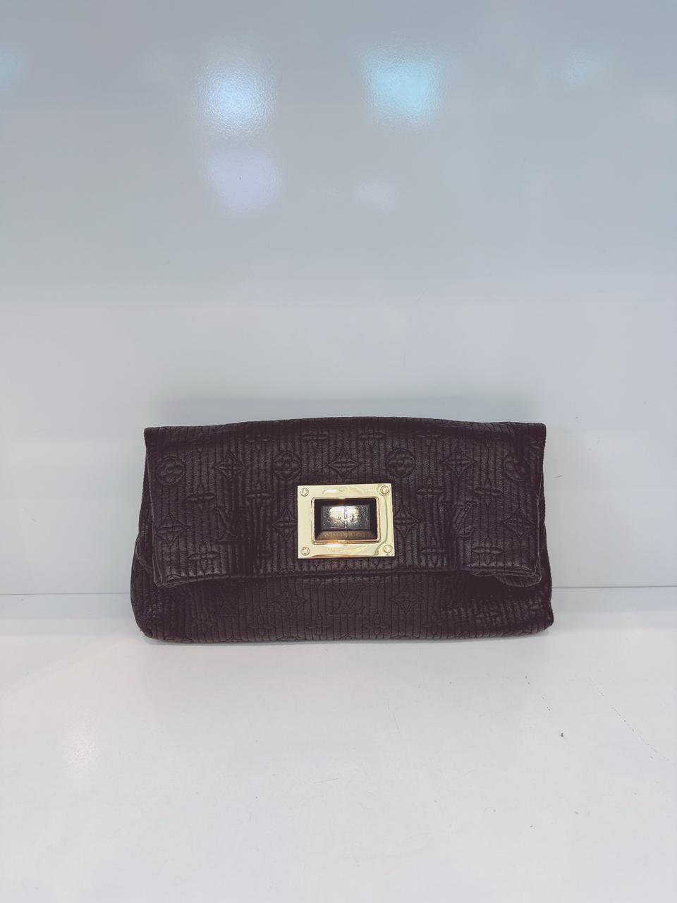 BLACK ALTAIR MONOGRAM MOTARD POCHETTO CLUTCH BAG