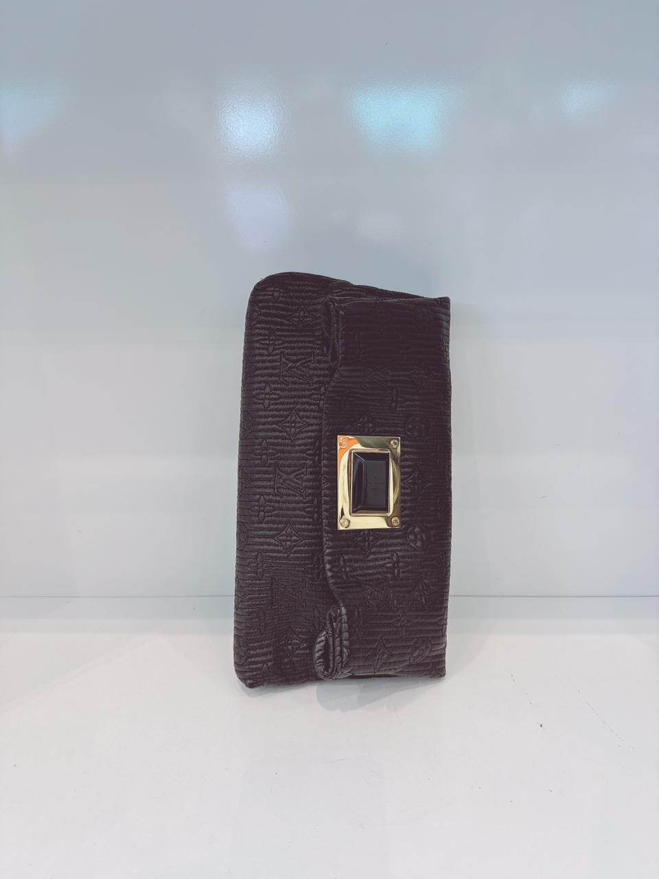 BLACK ALTAIR MONOGRAM MOTARD POCHETTO CLUTCH BAG