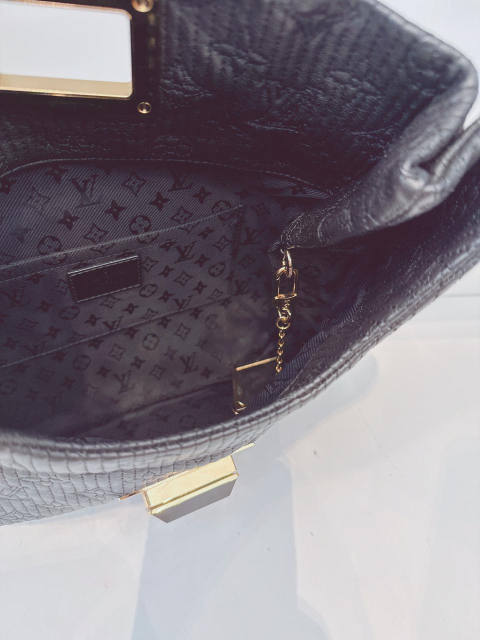 BLACK ALTAIR MONOGRAM MOTARD POCHETTO CLUTCH BAG