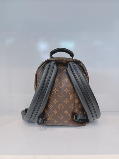 BROWN BLACK MONOGRAM CANVAS PAL SPRING PM BACKPACK