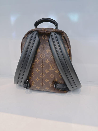 BROWN BLACK MONOGRAM CANVAS PAL SPRING PM BACKPACK