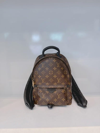 BROWN BLACK MONOGRAM CANVAS PAL SPRING PM BACKPACK