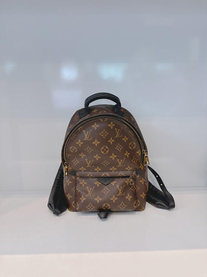 BROWN BLACK MONOGRAM CANVAS PAL SPRING PM BACKPACK